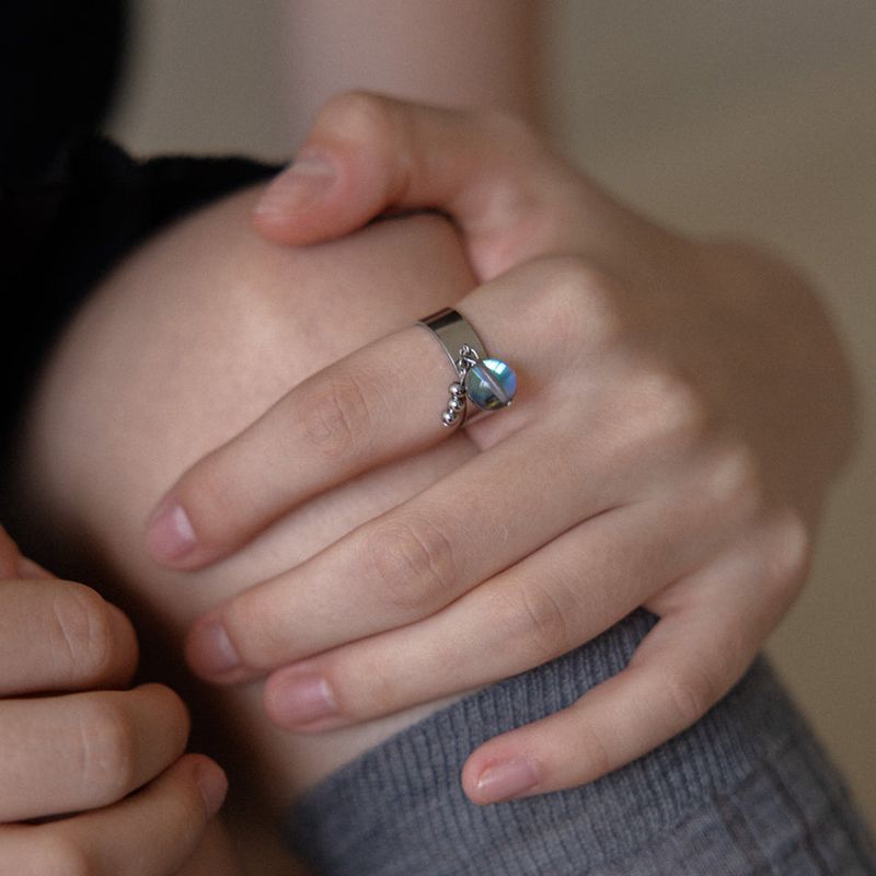 MerryMotive（メリーモチーブ）の「Grey moonstone bold ring（Accessories）」