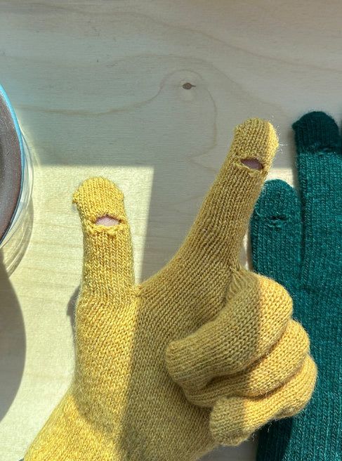 Vimparo Color Wool Knit Gloves - 50% wool