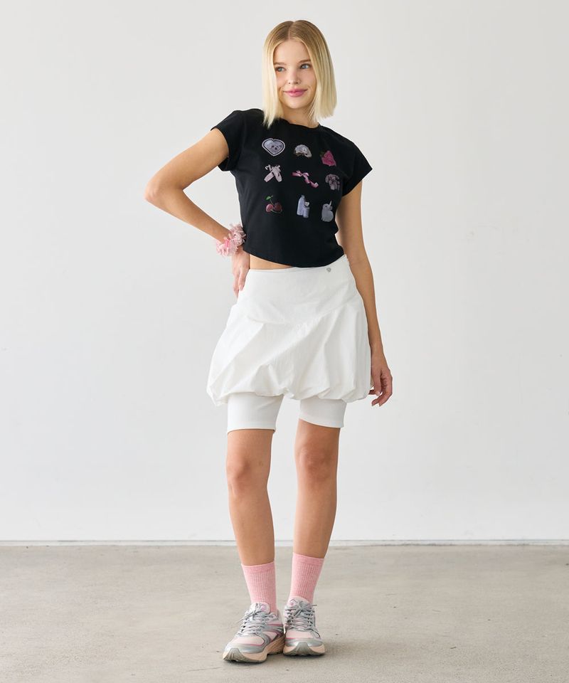 BALLOON MINI SKIRT WHITE