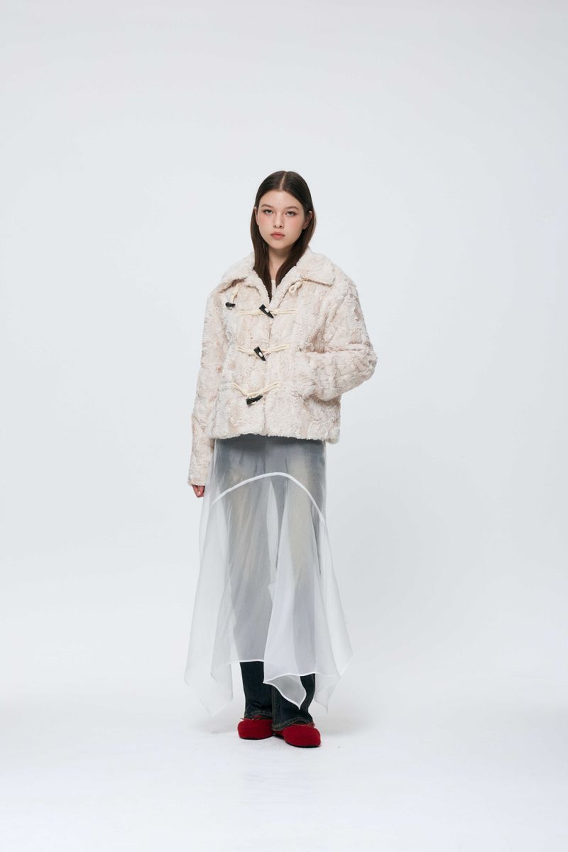 COZY FUR JACKET / BEIGE