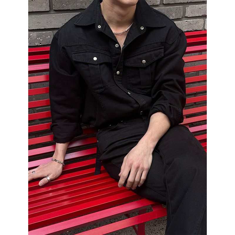 LAURANT（ロラン）の「[SET UP가능] Western pocket bulky cotton shirts(2color)（Tops）」