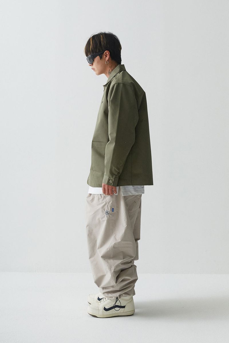 BSR2223FWJK065 LOGO COLLAR COTTON BASIC JACKET KHAKI