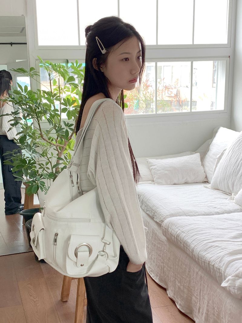 Berkan ring strap pocket two-way storage backpack shoulder bag