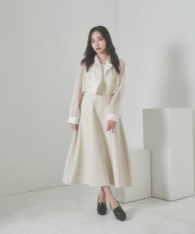 ANDGEEBEE（アンジービー）の「シアージャケットキャミワンピセット（Dresses）」