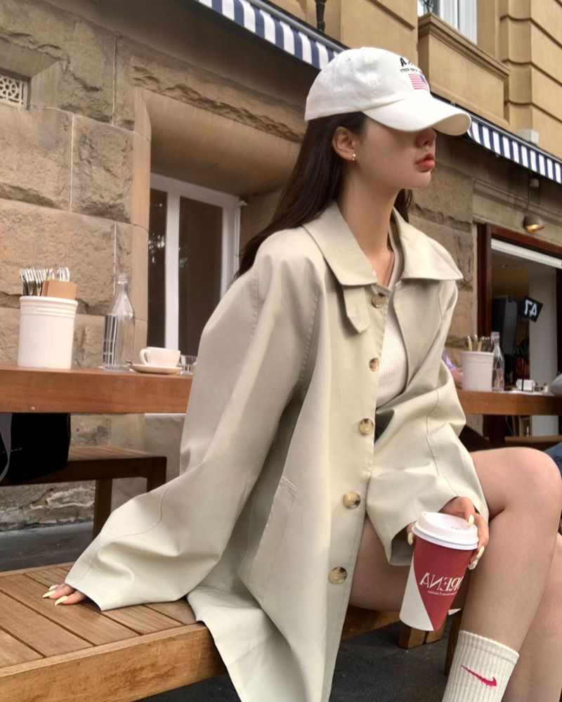 [BELLIDE MADE] single half trench coat