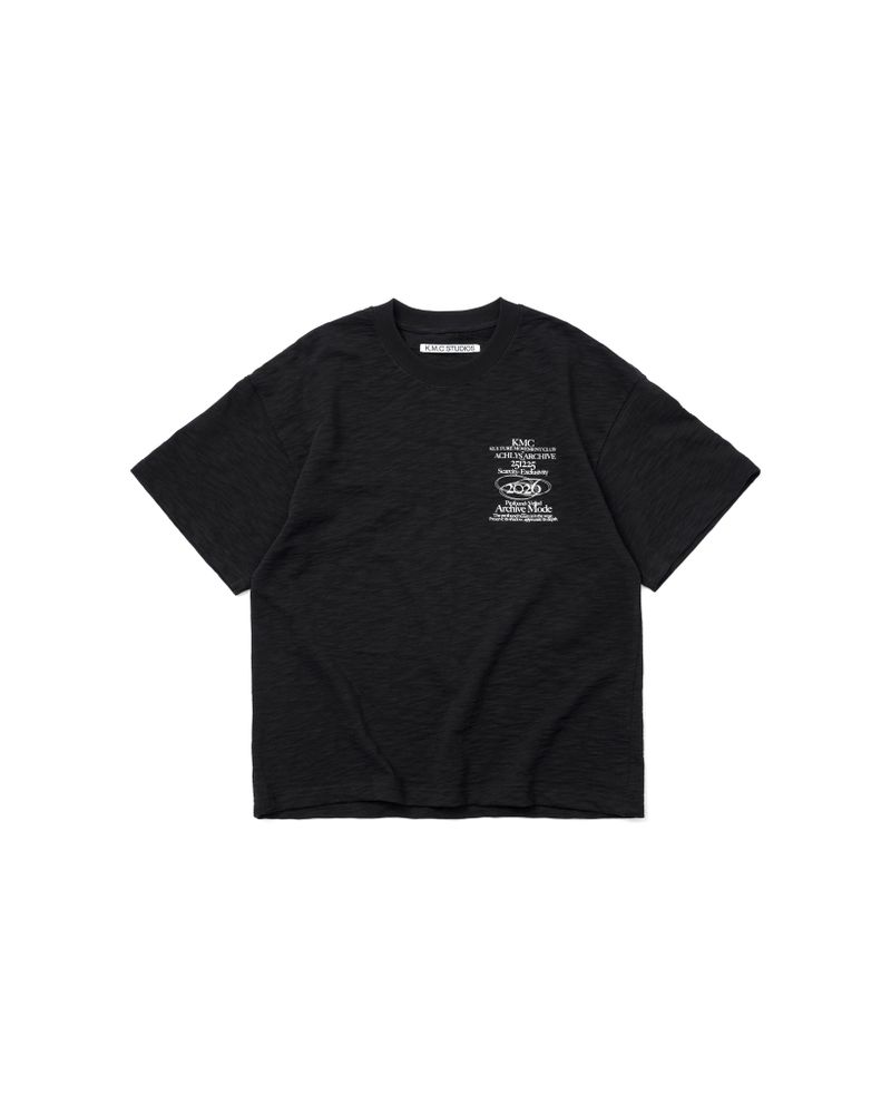 KMC.Stu（ ケーエムシー ストゥ）の「KMC | AA COLLAR Tee - Black（Tops）」