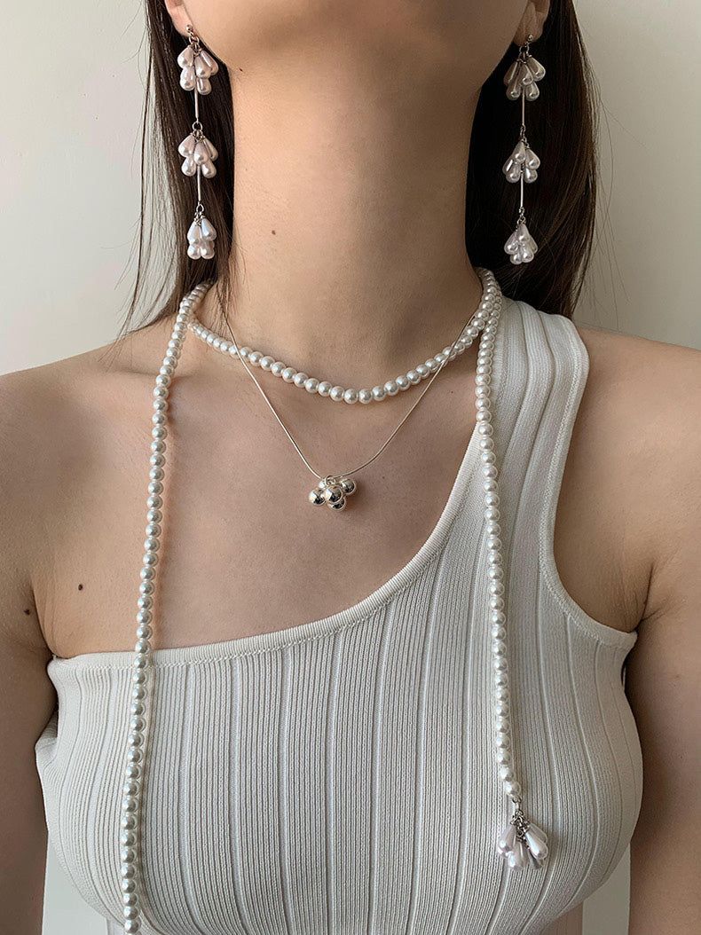 Grapes symbol silver necklace