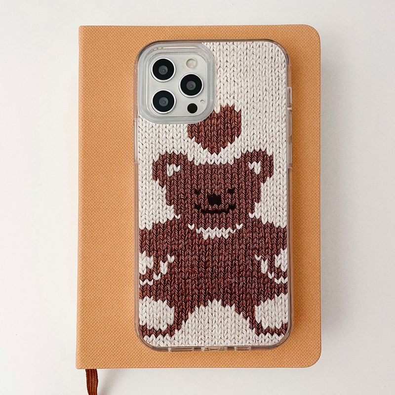 TEDDY BEAR HARD JELL CASE_IVORY
