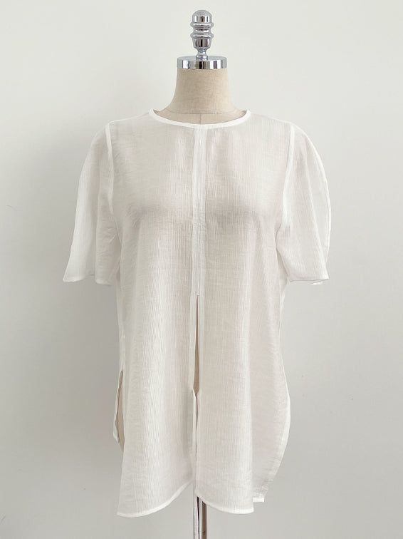 Illien Round Cross Wrap Blouse