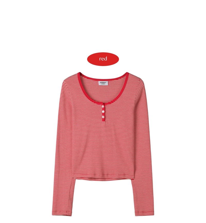 STRIPE COMBI BURTON T-SHIRT (RED)