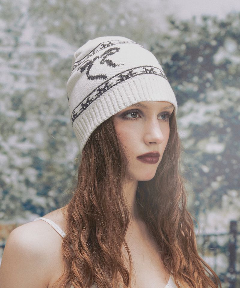 NOTKNOWING(ノットノーイング)の「Ribbon JQD Beanie (IVORY)(Hats)」