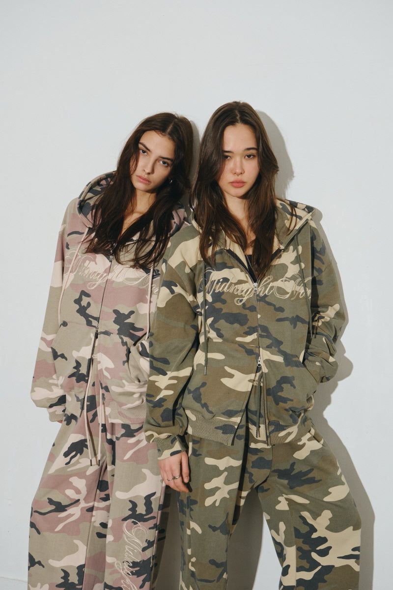 lg camo hood zip up (beige)