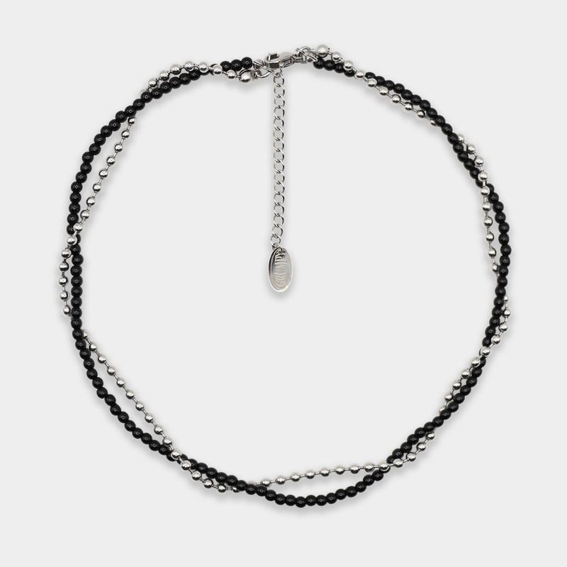 Grumpy Stuff(グロンピースタッフ)の「Twist Steel Noir Necklace(Accessories)」