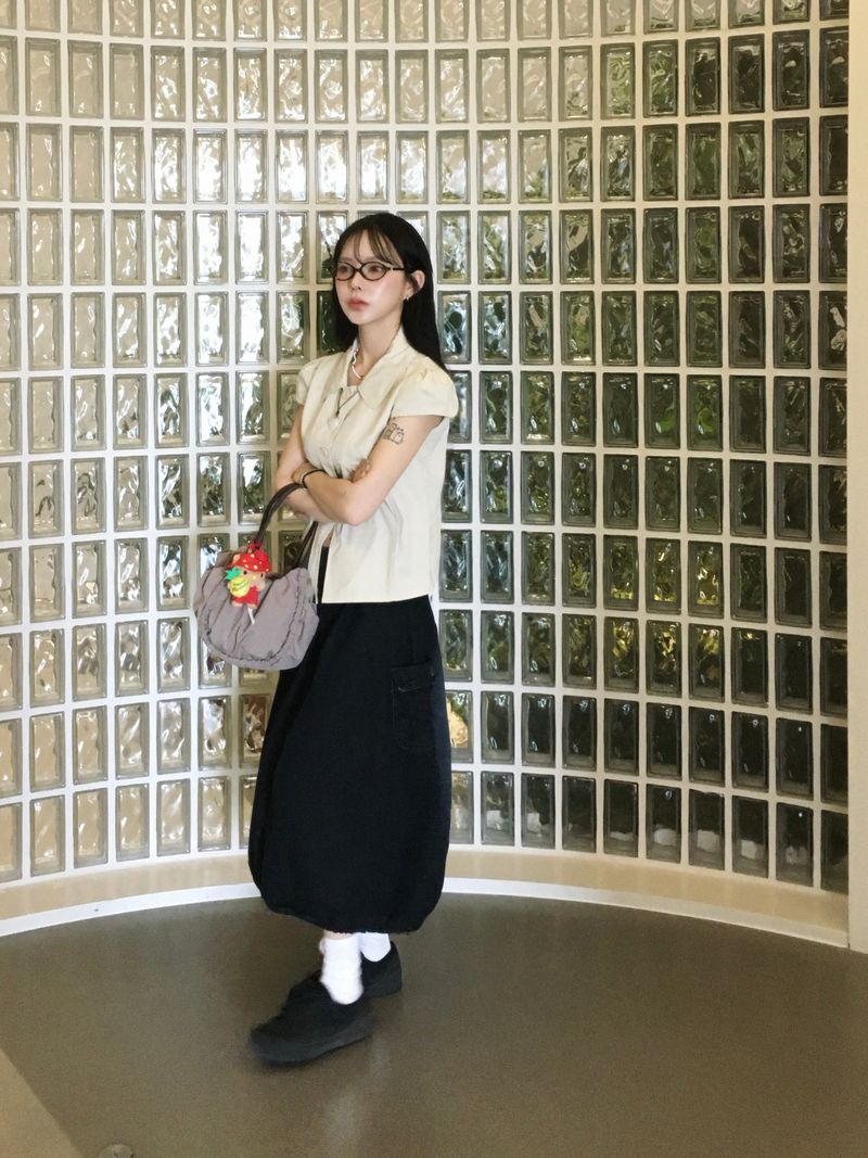 Eddie Collar Short Sleeve Blouse (2c)