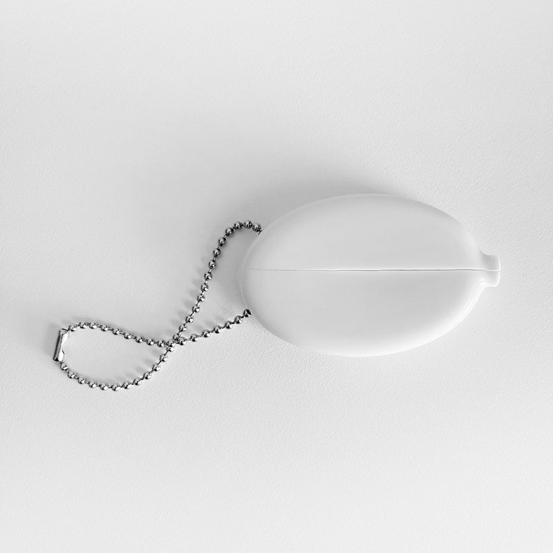 Rubber Squeeze Coin Pouch Keyring