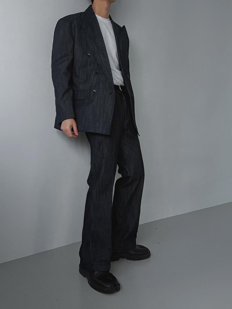 ASCLO Flare Denim Double Blazer