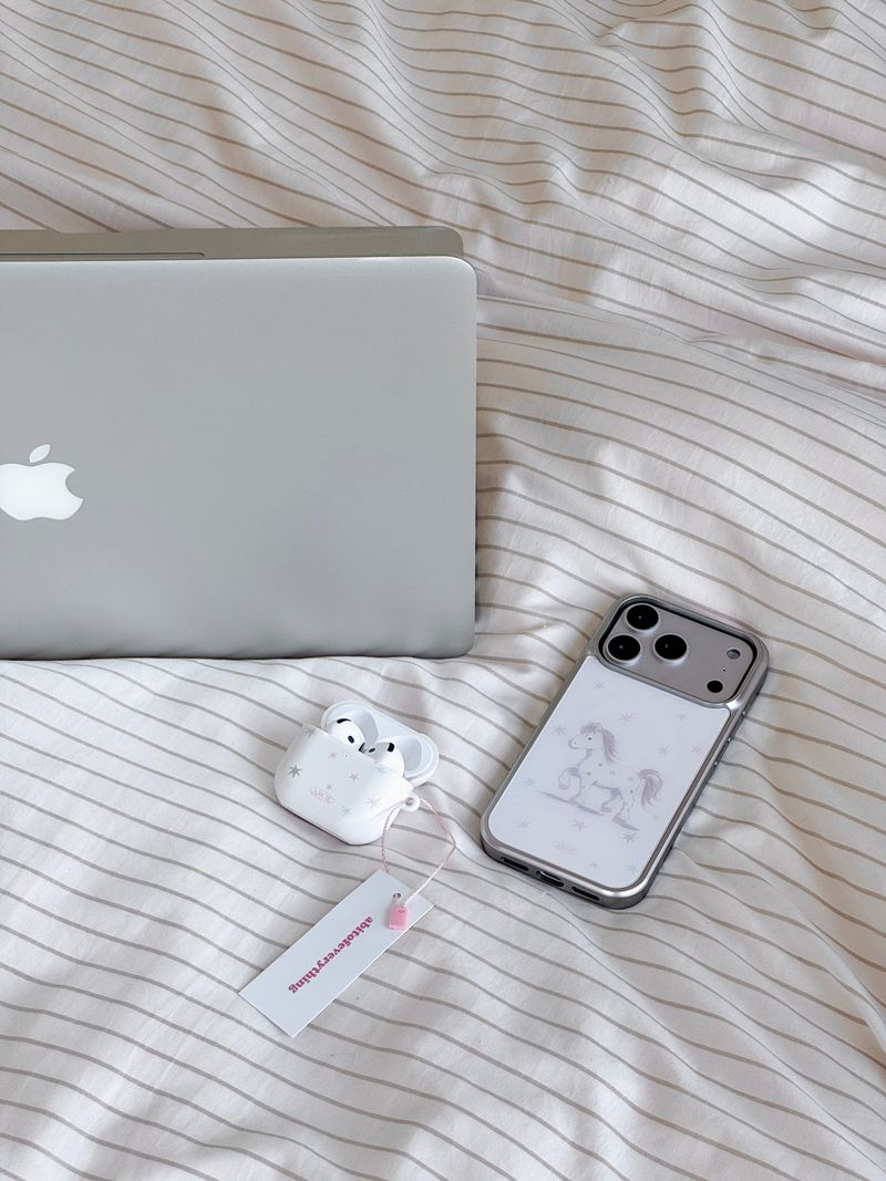 [Magsafe] PINK PONY Silver Glass Bumper Case