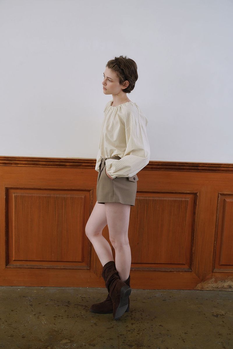 Suede buckle boots_brown