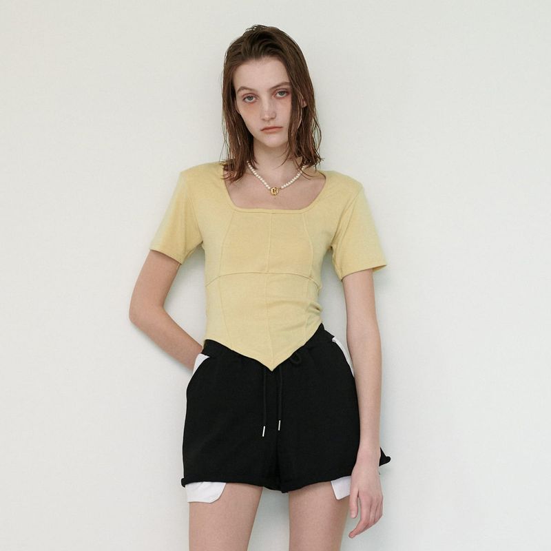 SQUARE T-SHIRT, YELLOW
