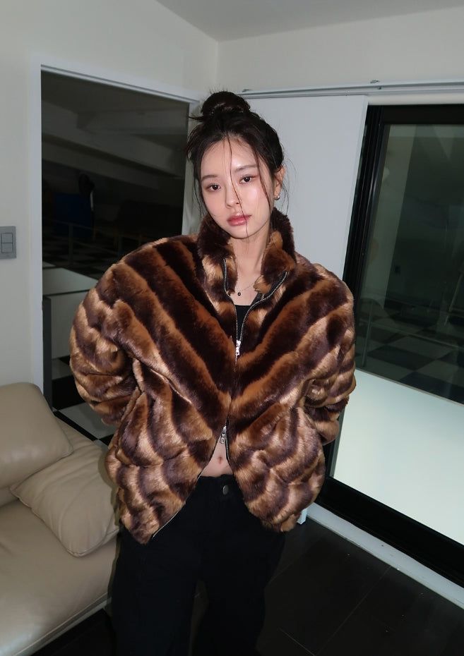 ULAN（ユレン）の「Wavy gradation fur jacket（Jackets/Outerwear）」