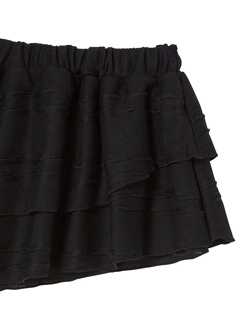 TWIST FRILL SKIRT BLACK