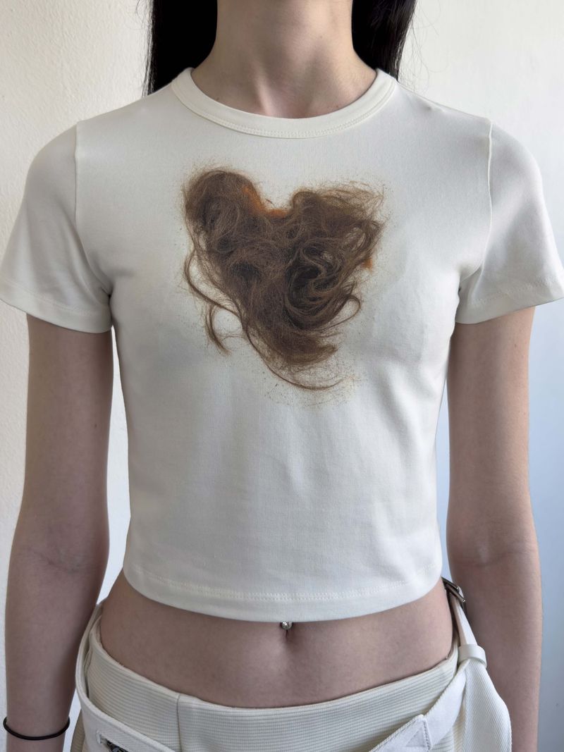 Heart Hair Tee IVORY
