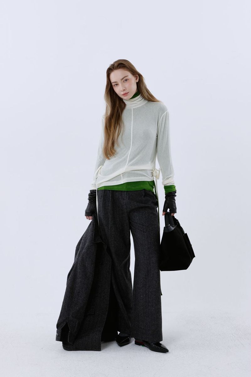 WOOL SPAN TURTLENECK T-SHIRT_IVORY
