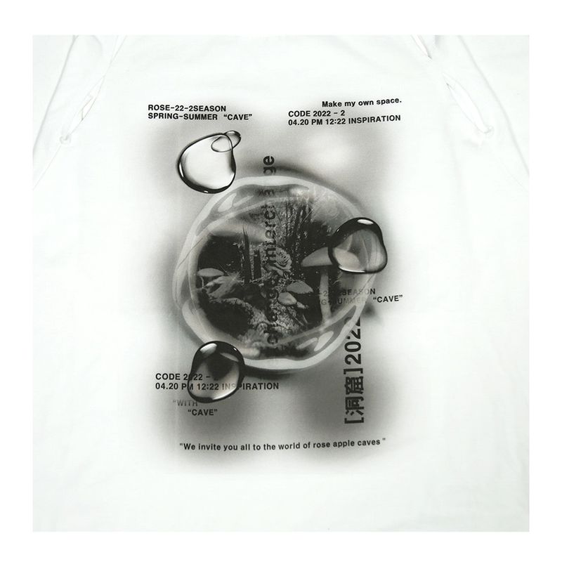 222 Cutout graphic t-shirts - White