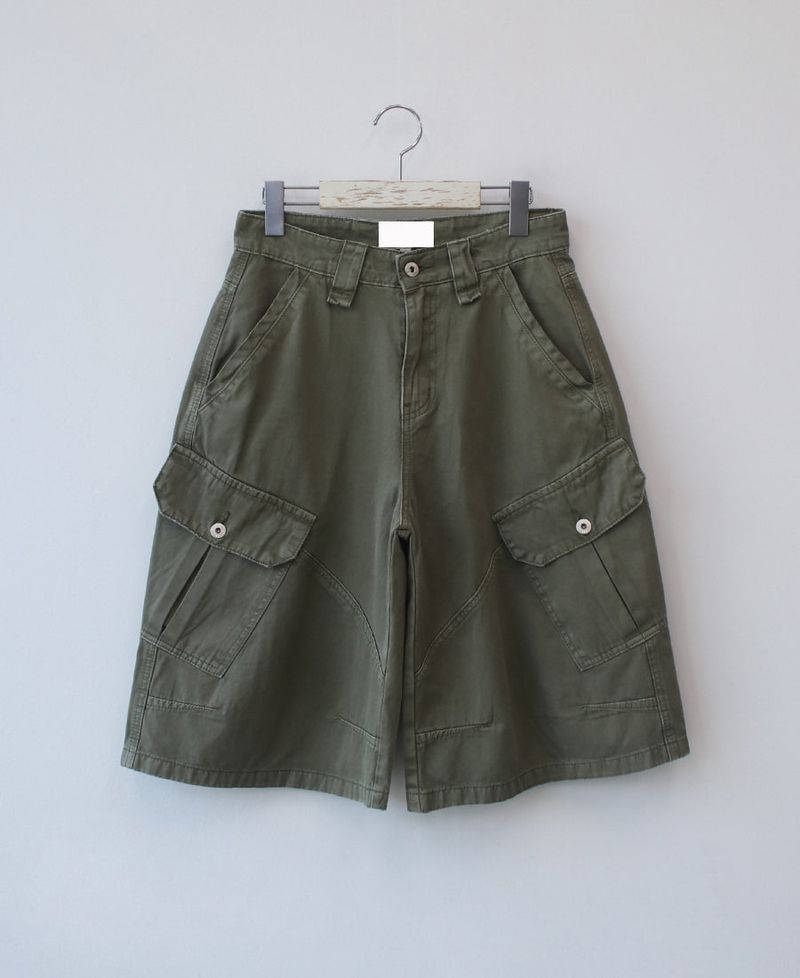 pigment dyeing bermuda pants
