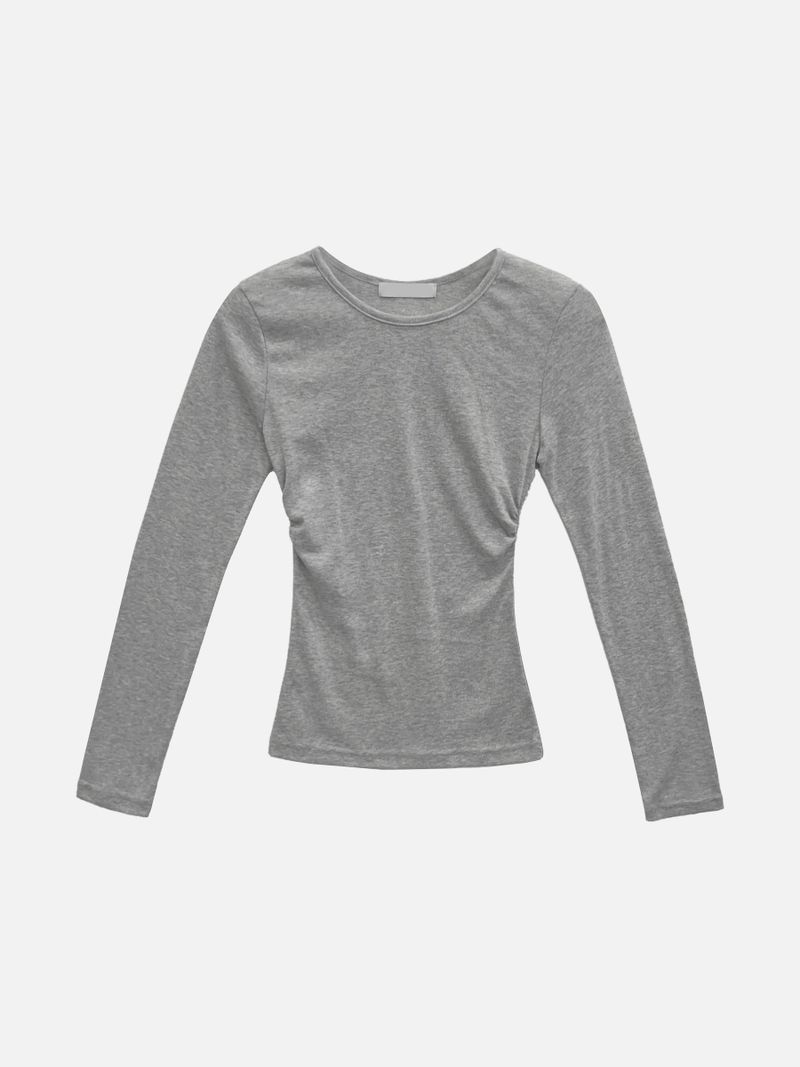 [Long sleeve ver.] Roen Modal Side Shirring Tee (6c)
