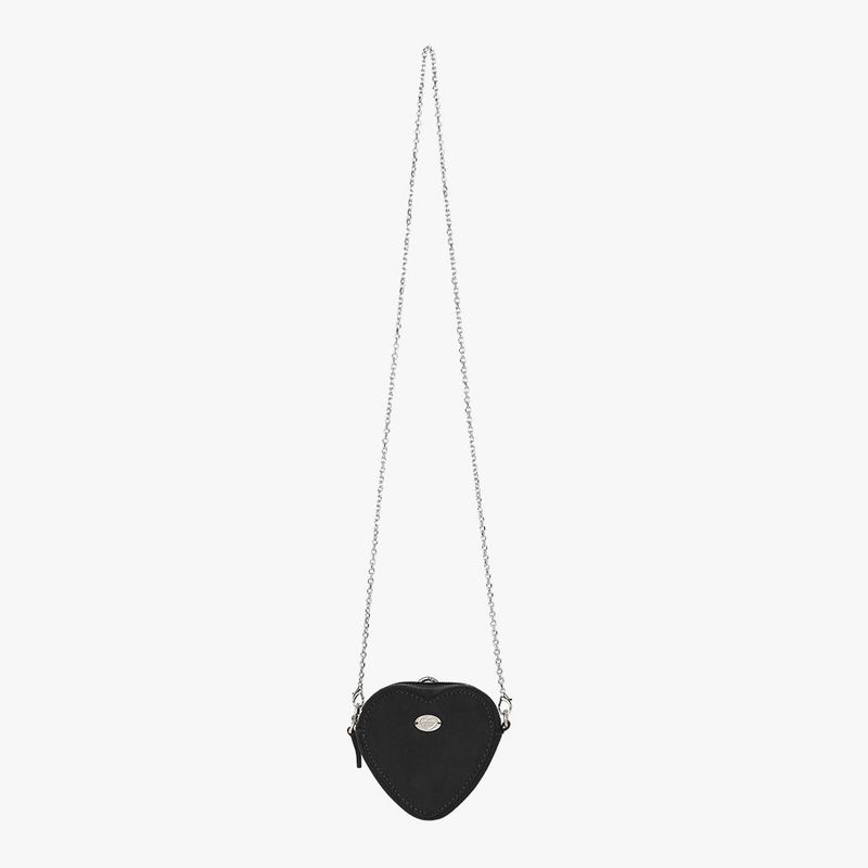 HEART SUEDE MINI BAG (BLACK)