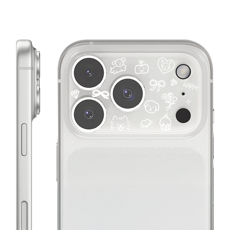 earliner（アーリナー）の「[made] カメラフィルムステッカーセット (puppy_white)（スマホグッズ/小物）」