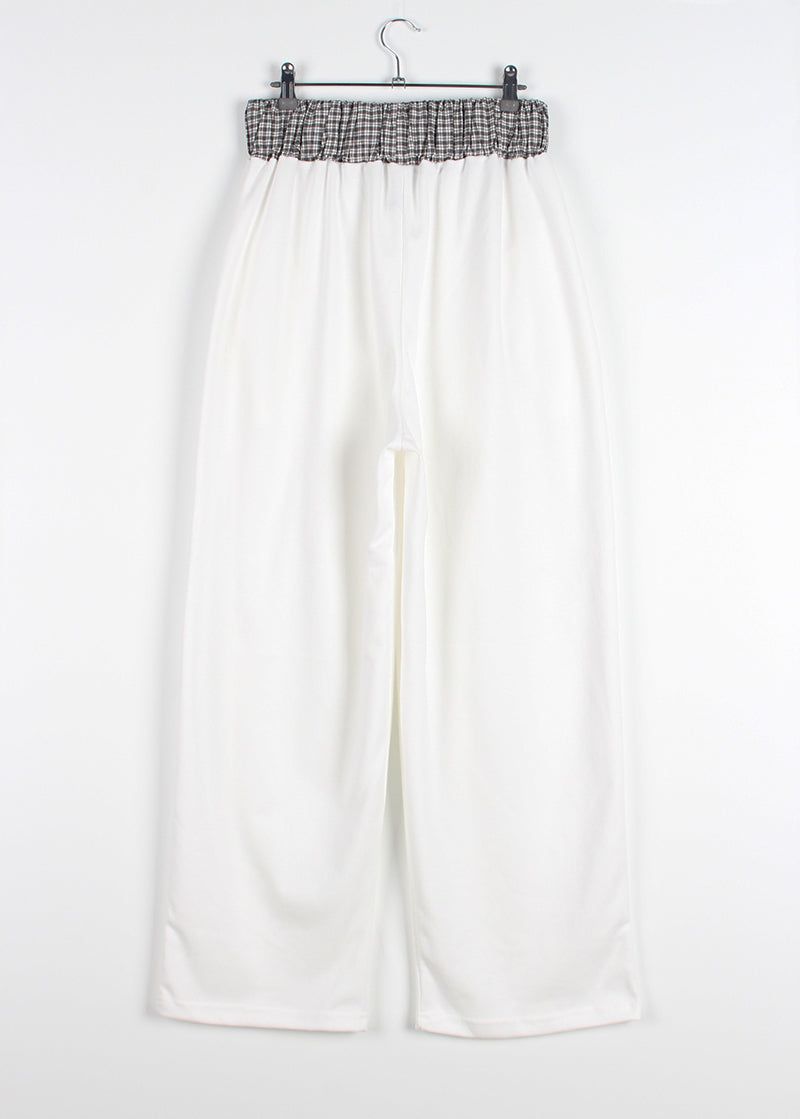 FLOWER CHECK BANDING PANTS