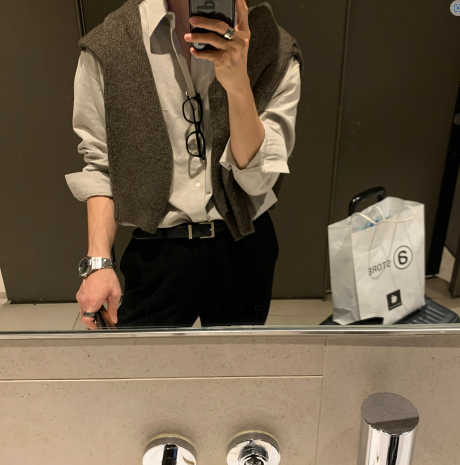 Square Pocket Overfit Corduroy Shirt