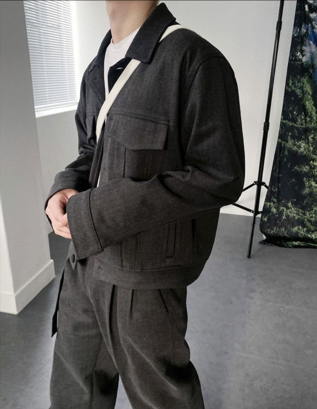 No.9180 woolen set-up trucker JK