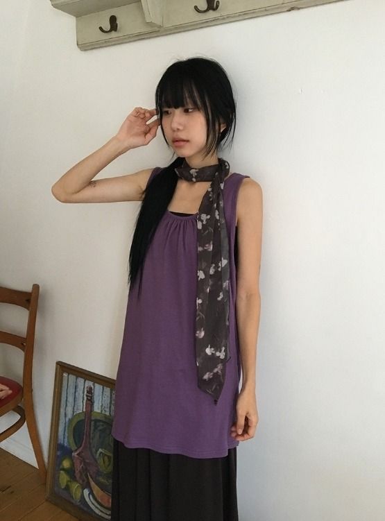 Haea Shirring Banding Long Skirt
