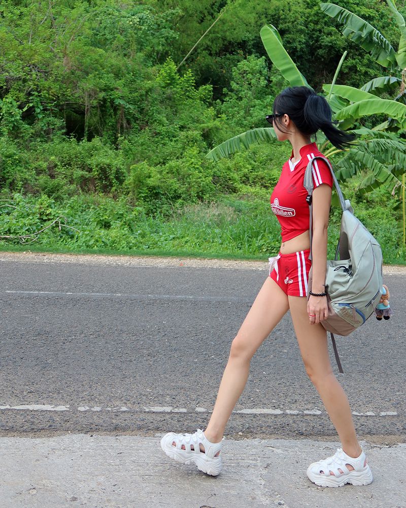 full-heeled sandal sneakers