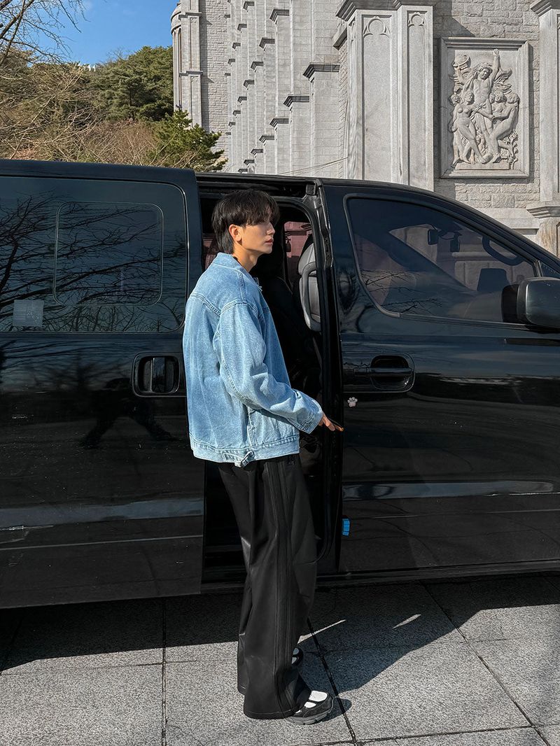ASCLO Turquoise Gemstone Denim Jacket (2color)