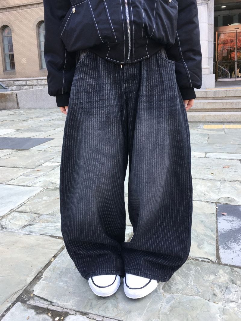 RITCORE(リットコア)の「Zan Stripe Peach Fleece Balloon Denim (2c)(Pants)」