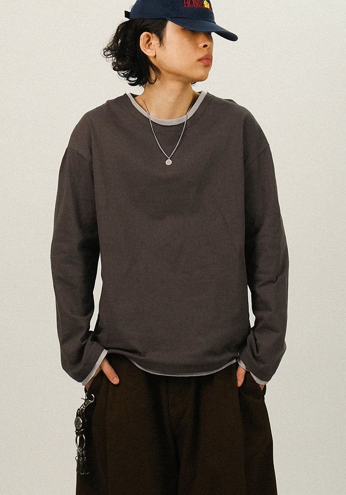 SEMIKAJI(セミカジ)の「MMA Vintage Layered Long Sleeves(Tops)」