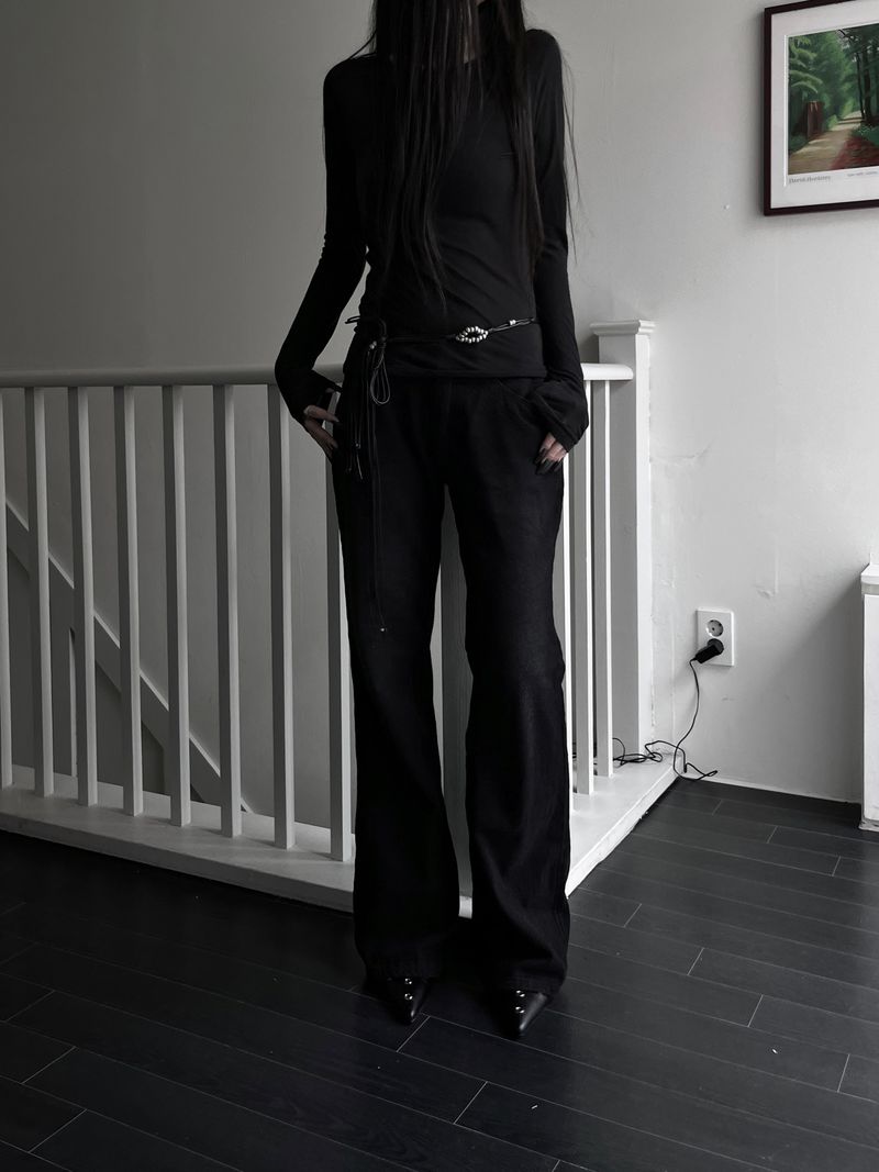 velvet slim bootcut denim