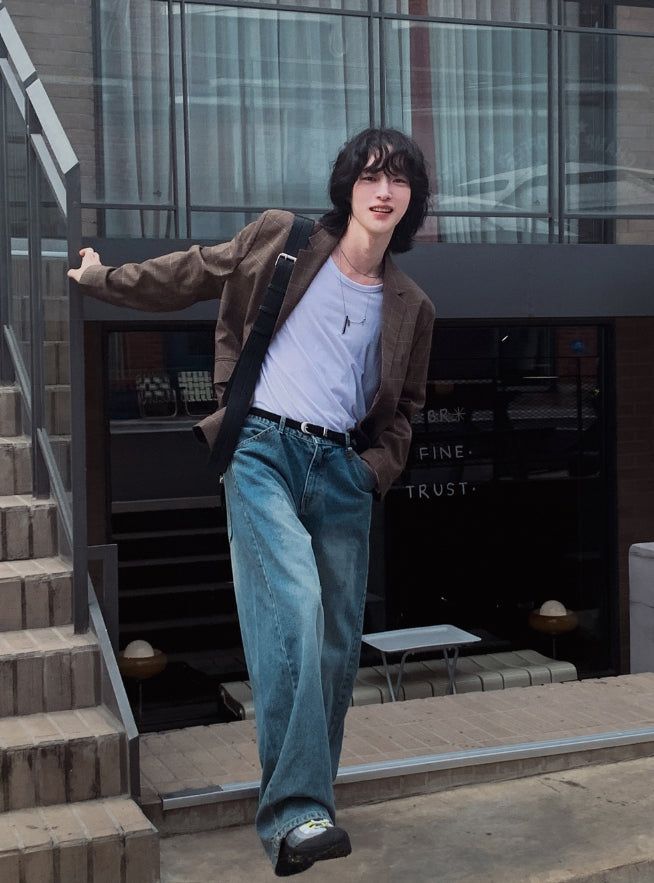 Laurent Over Check Blazer