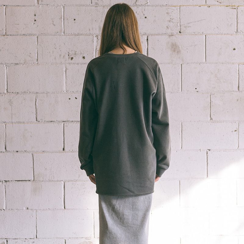 [Patchwork Sweatshirt] Charcoal