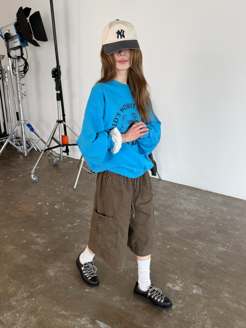 zipper bermuda cargo pants