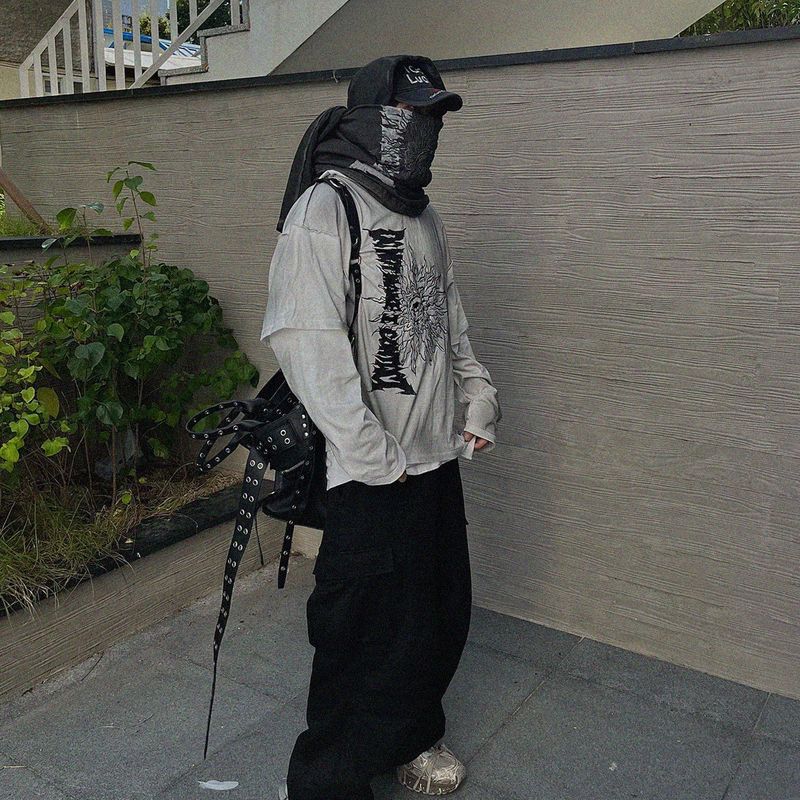 ローエフェクトレイヤードロングスリーブフーディー
