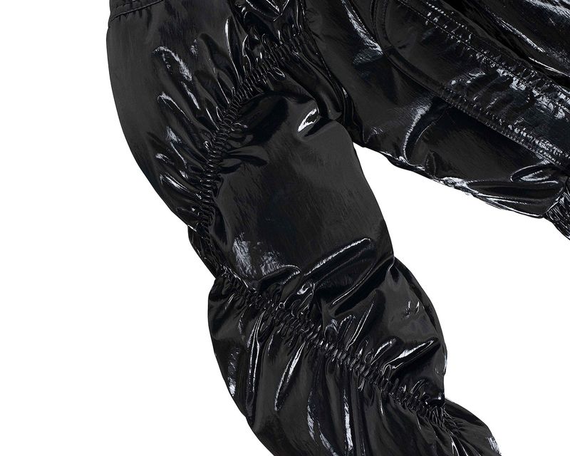 Double Layered Goose Down Jacket _ Glossy Black