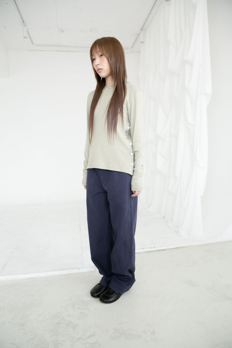 side button flat hood top(3colors)