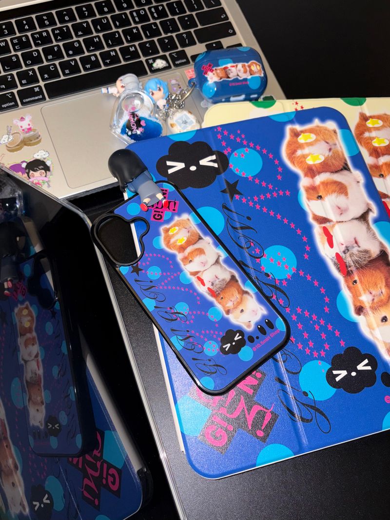 ジン!ギニア フレンズ ネイビー iPad ケース