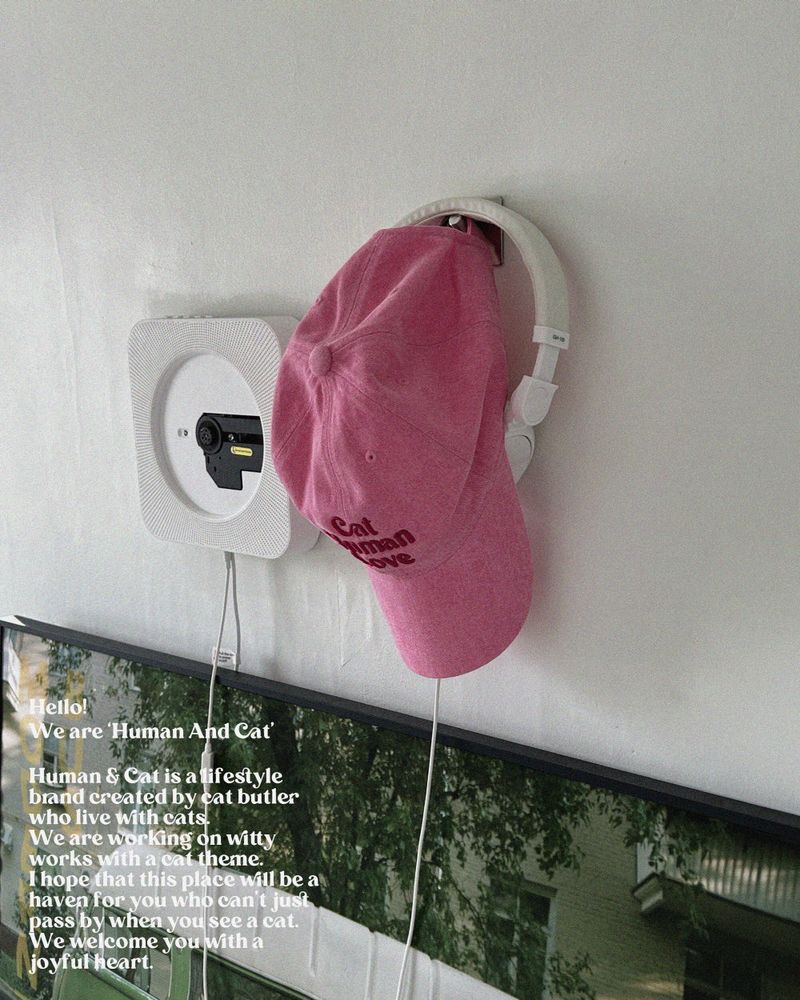 CAT HUMAN LOVE PIGMENT BALL CAP_PINK