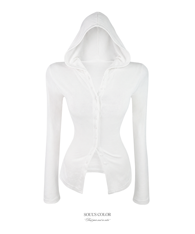 Coco Button Hoodie Top (4color)